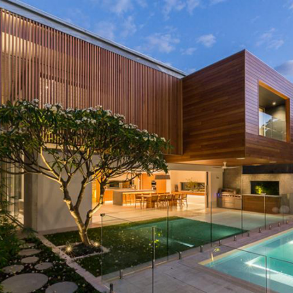 Wood wall cladding