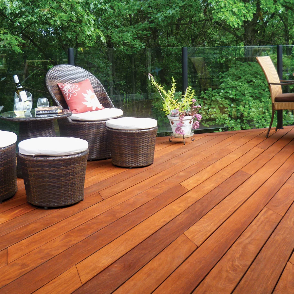 Cumaro wood decking