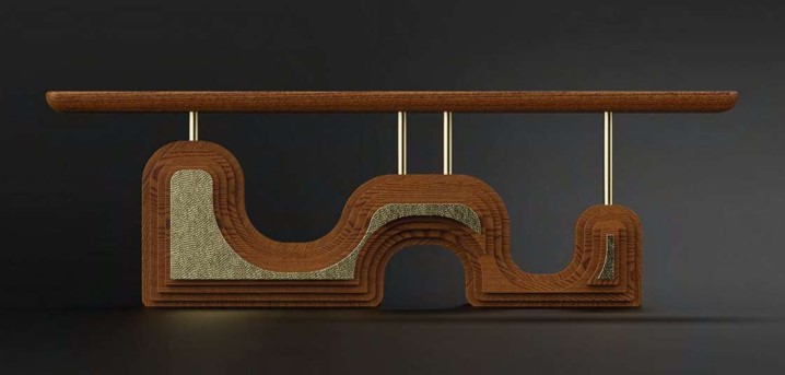 Teak Console Table- Reldor