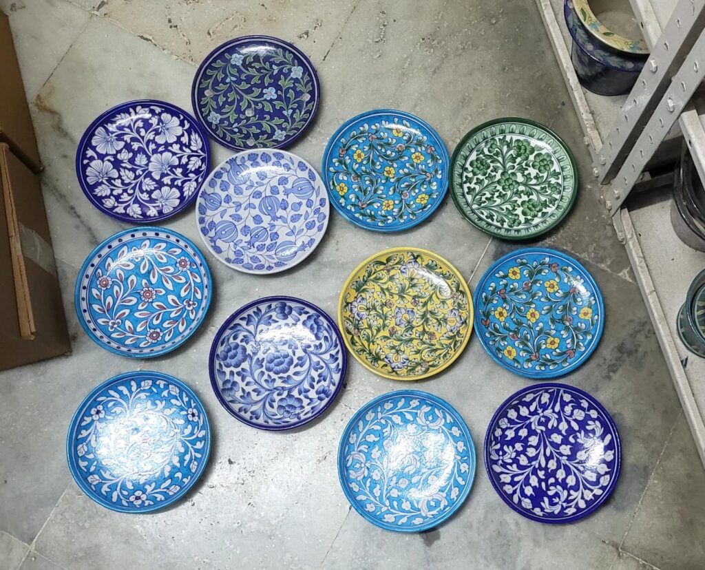 blue pottery handicraft