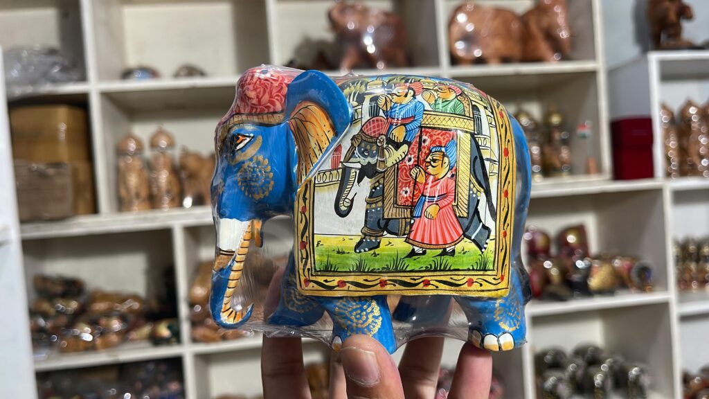 artisans wooden elephant